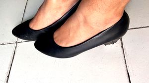 Black classy formal light heels