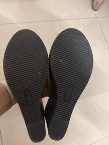 Golden Glitter Wedges For Party And Weddings