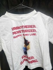 Trendy &#39;Unbothered&#39; Baby Tee (XS)