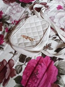 White Quilted Crossbody Bag