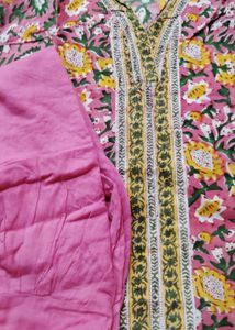 Stand Collar Style Kurta With Salwar
