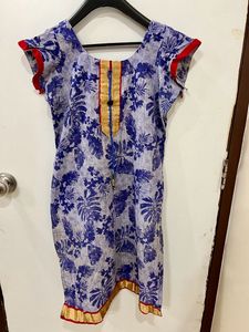 Blue Cotton Kurta