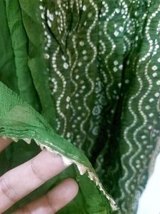 Green Coloured Embroidered Suit Set With Dupatta