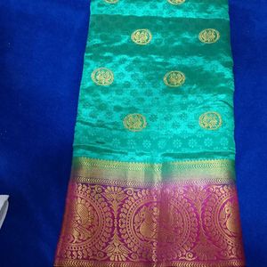 Elegant Green Silk Saree
