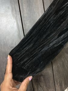 Elegant Black Velvet Top
