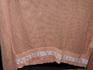 Combo Of Mesh Net Sweater With Denim Top