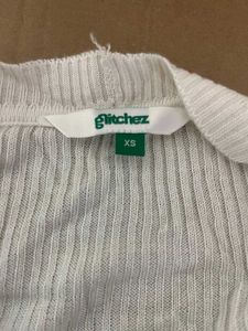 GLITCHEZ Bow Detail Knit Top for Women