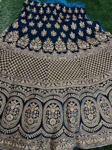 New Bridal Teal blue lehenga Unstitched