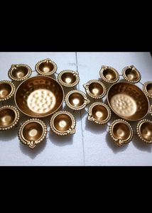 Set Of 2 Diya Urli (Combo)