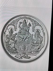 Lakshmi, Saraswati, Ganesha Silver Coin