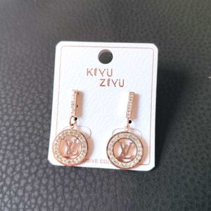 Sparkling LV Inspired Drop Earrings