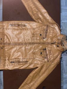 Brown D&G Faux Leather Jacket