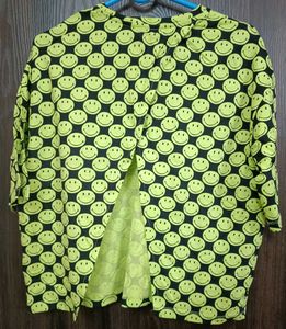 ONLY Smiley Face Boxy Tee
