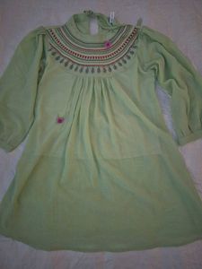 Embroidered Green Tunic Top