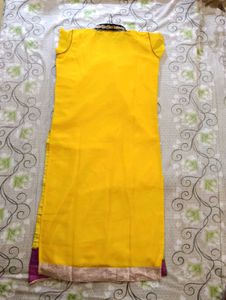 Yellow Embellished Kurta