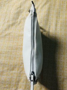 Imported White Leather Sling Bag