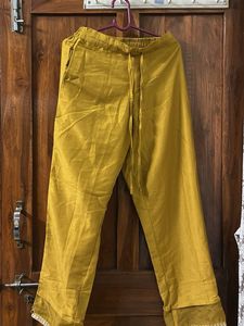 Elegant Mustard Embroidered Kurta set with dupatta