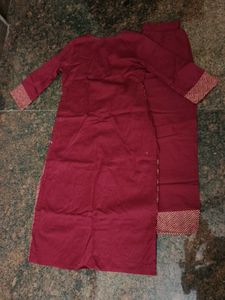 Elegant Maroon Kurta Pant Set