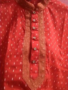 Red Printed Kurta