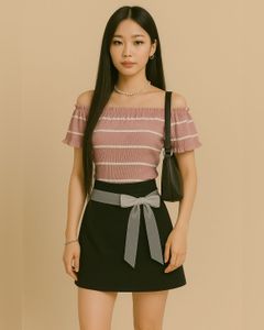 🩰Off shoulder Pastel Pink Top🩰