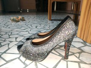 Grey Sparkling Heels
