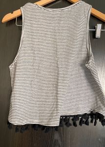 black and white top