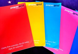 papergrid Notebook Ultra Long Book (33 cm x 21 cm), Unruled, 84 Pages, Soft Cover - Pack of 5( brand new)