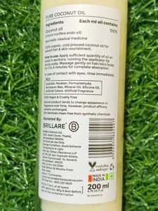 Brillare 100% Natural Pure Coconut Oil.