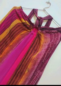 Multi Color Knot Style Dress For 32 Bust