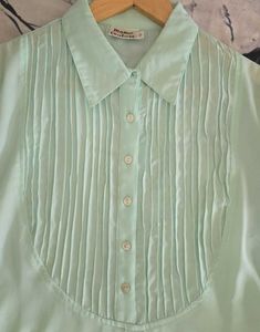 Sea Green Pleated Blouse