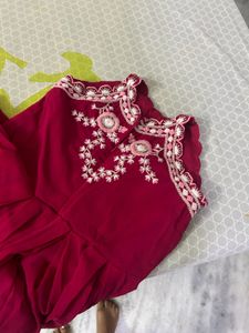Pink Embroidered Gown