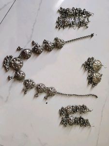 Silver Garba  Jewellery Set