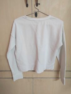 CK Jeans White Graphic Sweatshirt