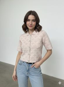 pink patterned Knit Top