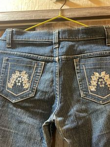 Embroidered Y2k Denim Jeans