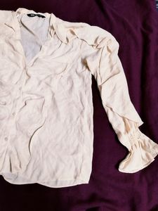 Zara Off White Dress Shirt