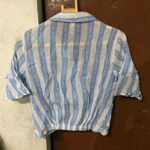 Blue Striped Top