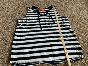 Joe Fresh Small Women Top sleeveless Stretch Strip