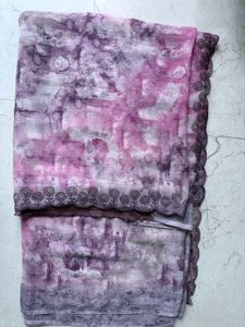 Onion Pink Unused Saree