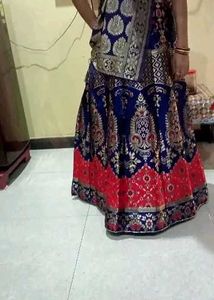LATEST FANCY SELF DESIGN LAHENGA CHOLI with Blouse