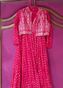 Red Embroidered Kurta Set