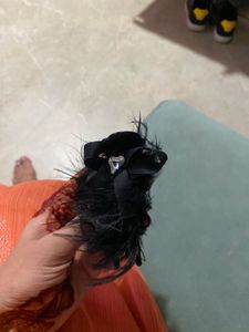 Black Feather Hair Tie