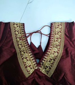 Deep Red Designer Blouse