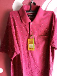 Lois Polo Shirt - Burgundy Patterned