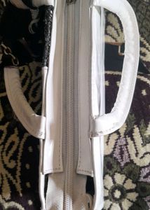 Two Tone Leather Tote Bag