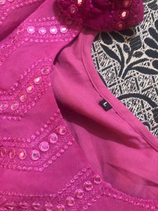Magenta Embellished Kurti