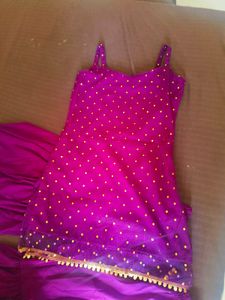 Elegant Purple Sharara Suit Set