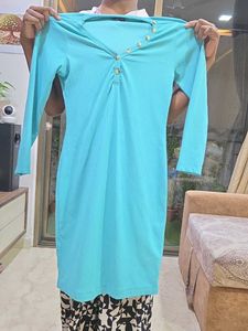 Turquoise Long Sleeve Dress