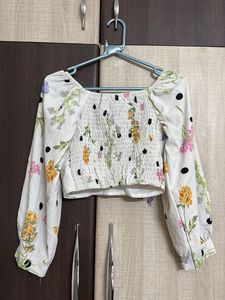 Floral Polka Dot Top