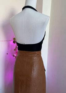 Faux Leather Skirt